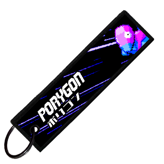 "JAPANESE PORYGON" CUSTOM KEY TAG