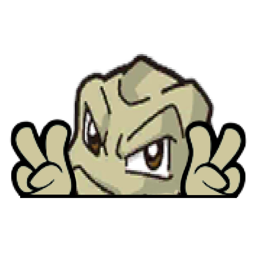 "GEODUDE HEAD" WINDOW PEEKER