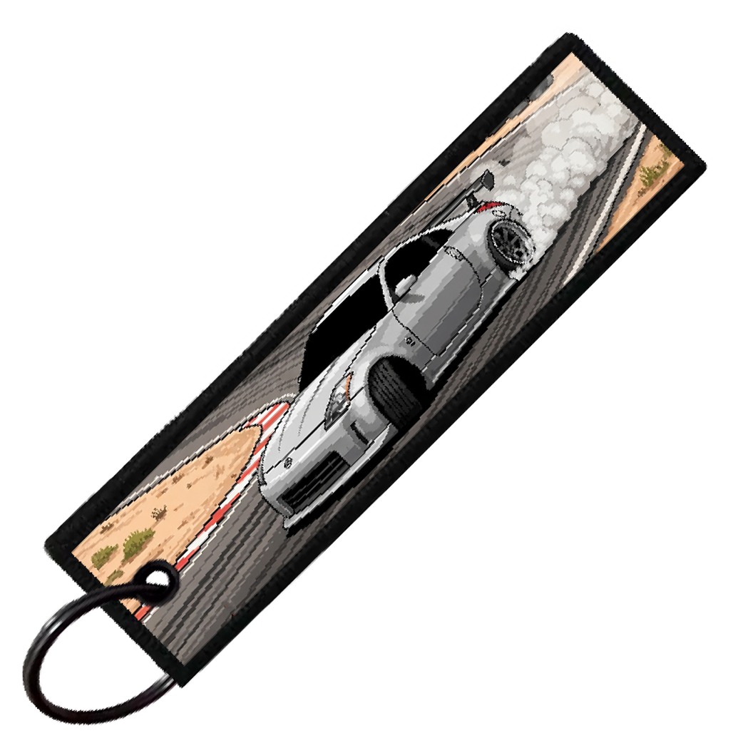 "APPLE VALLEY SPEEDWAY 8-BIT DRIFTERS" CUSTOM KEY TAG