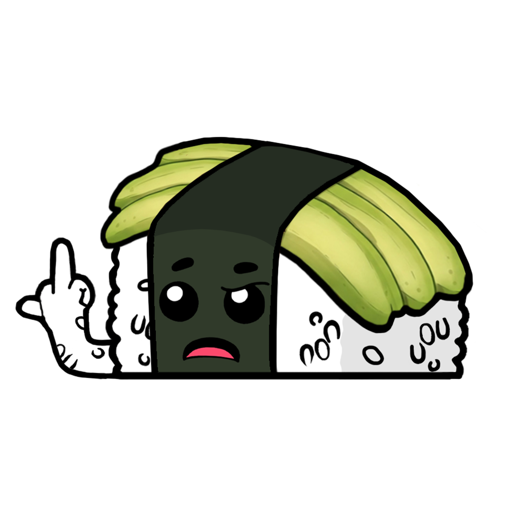 "AVOCADO ROLL" SUSHI WINDOW PEEKERS
