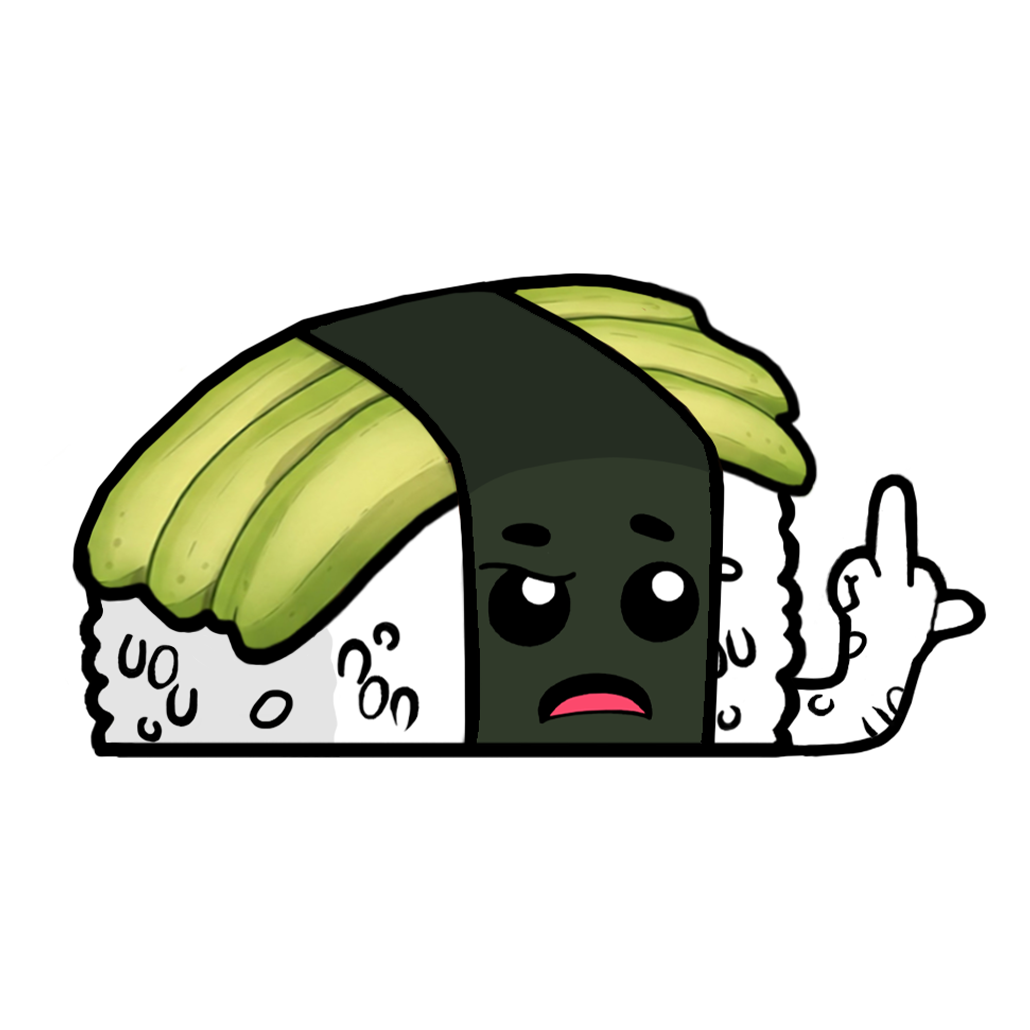 "AVOCADO ROLL" SUSHI WINDOW PEEKERS
