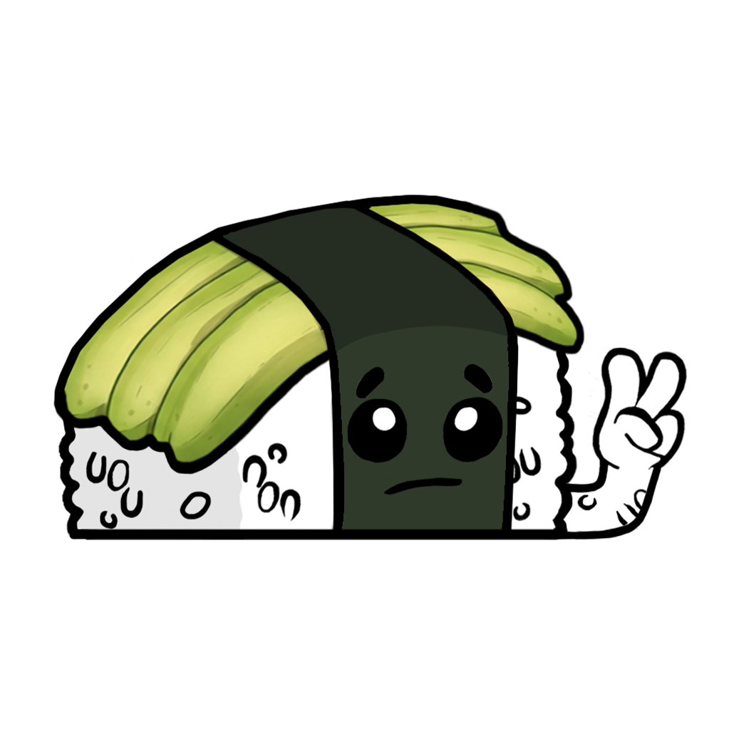 "AVOCADO ROLL" SUSHI WINDOW PEEKERS