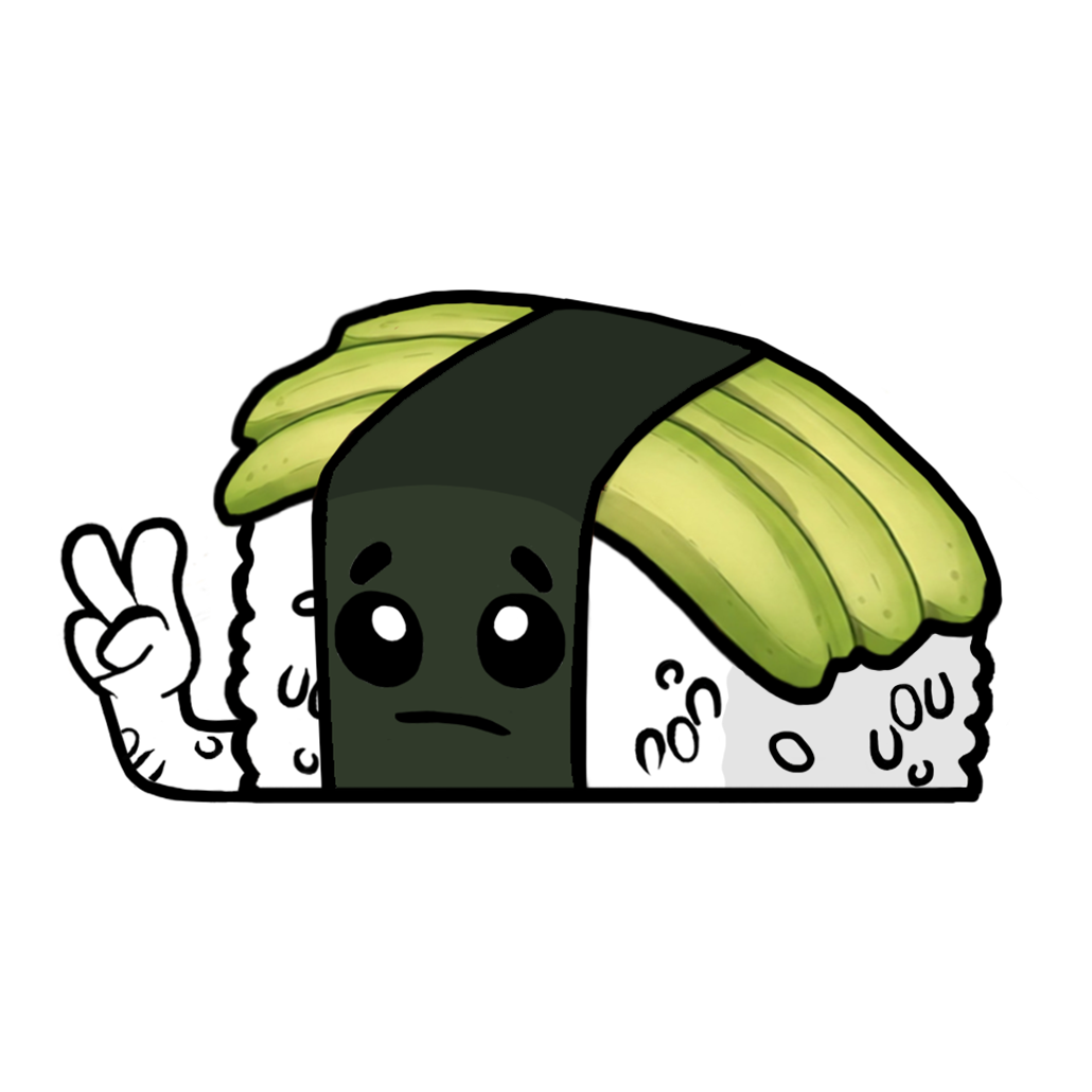 "AVOCADO ROLL" SUSHI WINDOW PEEKERS