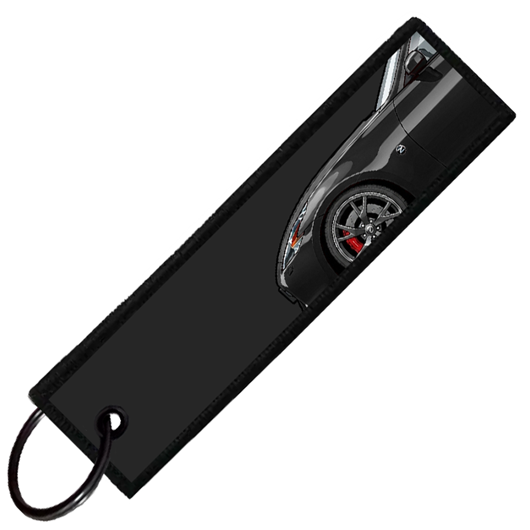 "BLACK 370Z SIDE PROFILE" CUSTOM KEY TAG