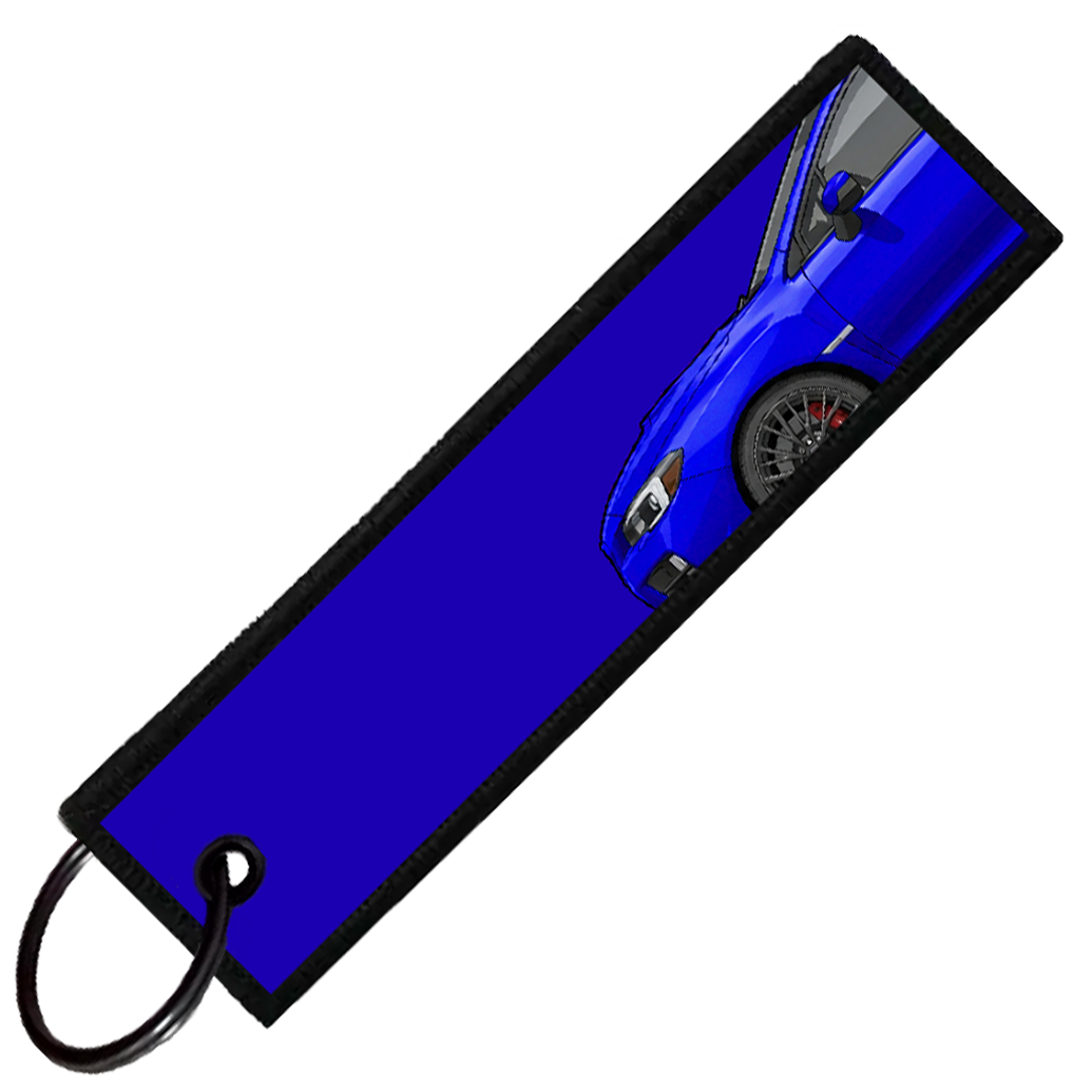 "BLUE WRX STI SIDE PROFILE" CUSTOM KEY TAG