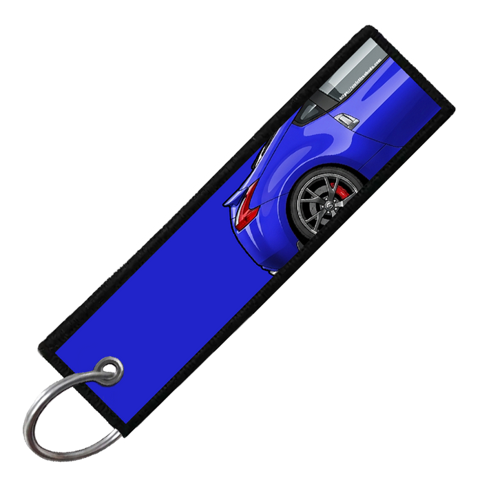 "BLUE 370Z SIDE PROFILE" CUSTOM KEY TAG