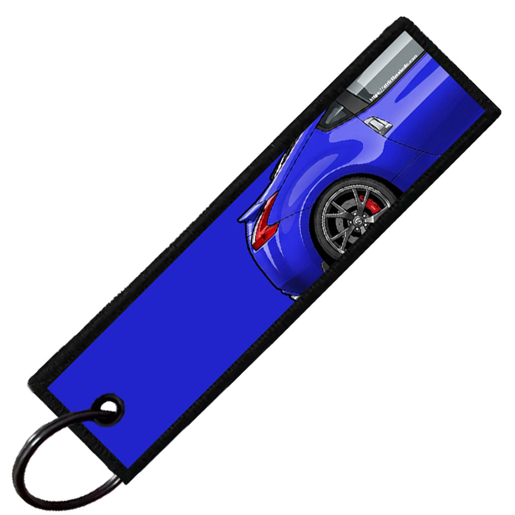 "BLUE 370Z SIDE PROFILE" CUSTOM KEY TAG