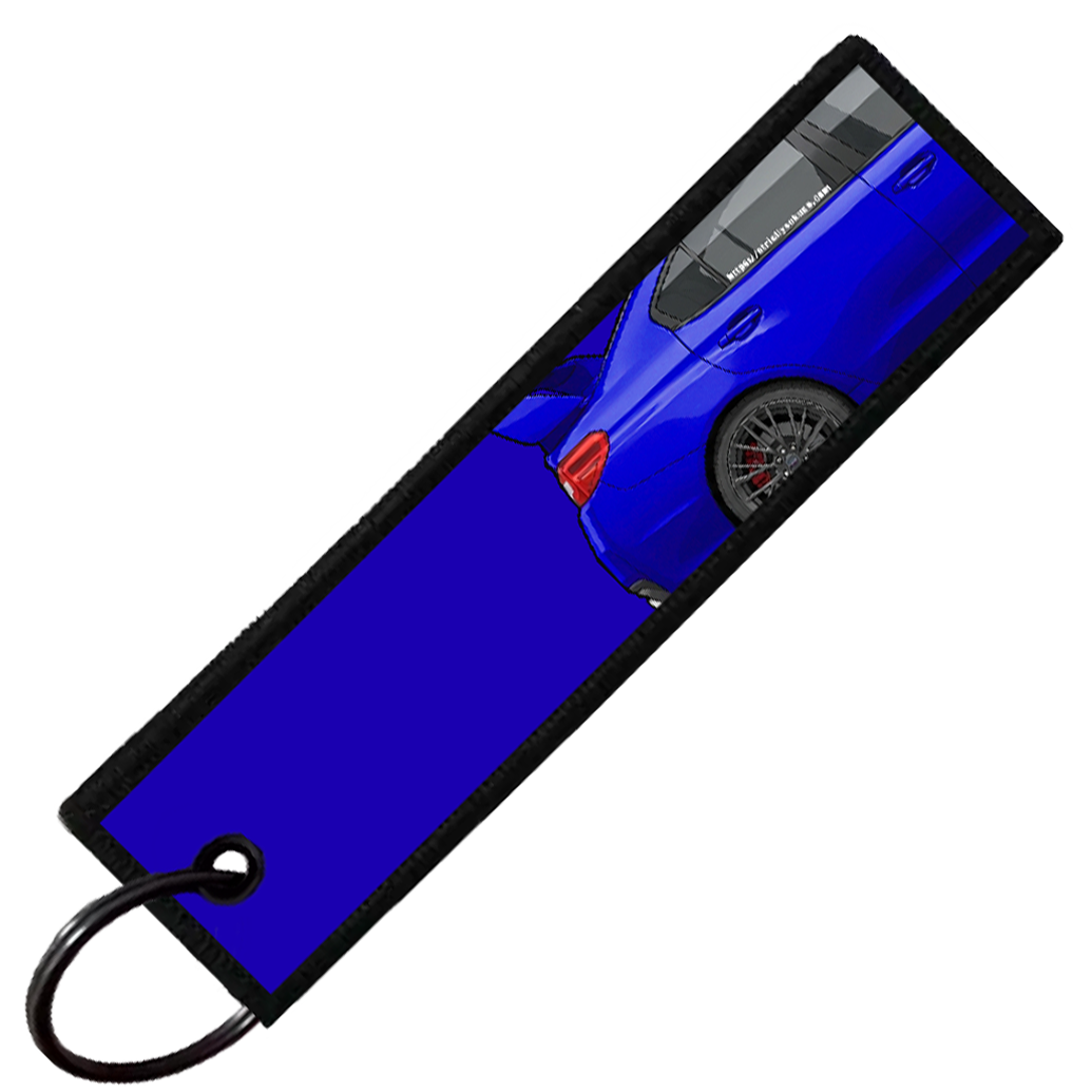 "BLUE WRX STI SIDE PROFILE" CUSTOM KEY TAG