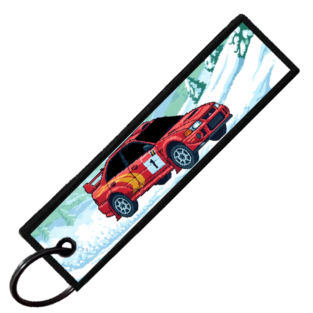 "EVO IV 8-BIT RALLY" CUSTOM KEY TAG