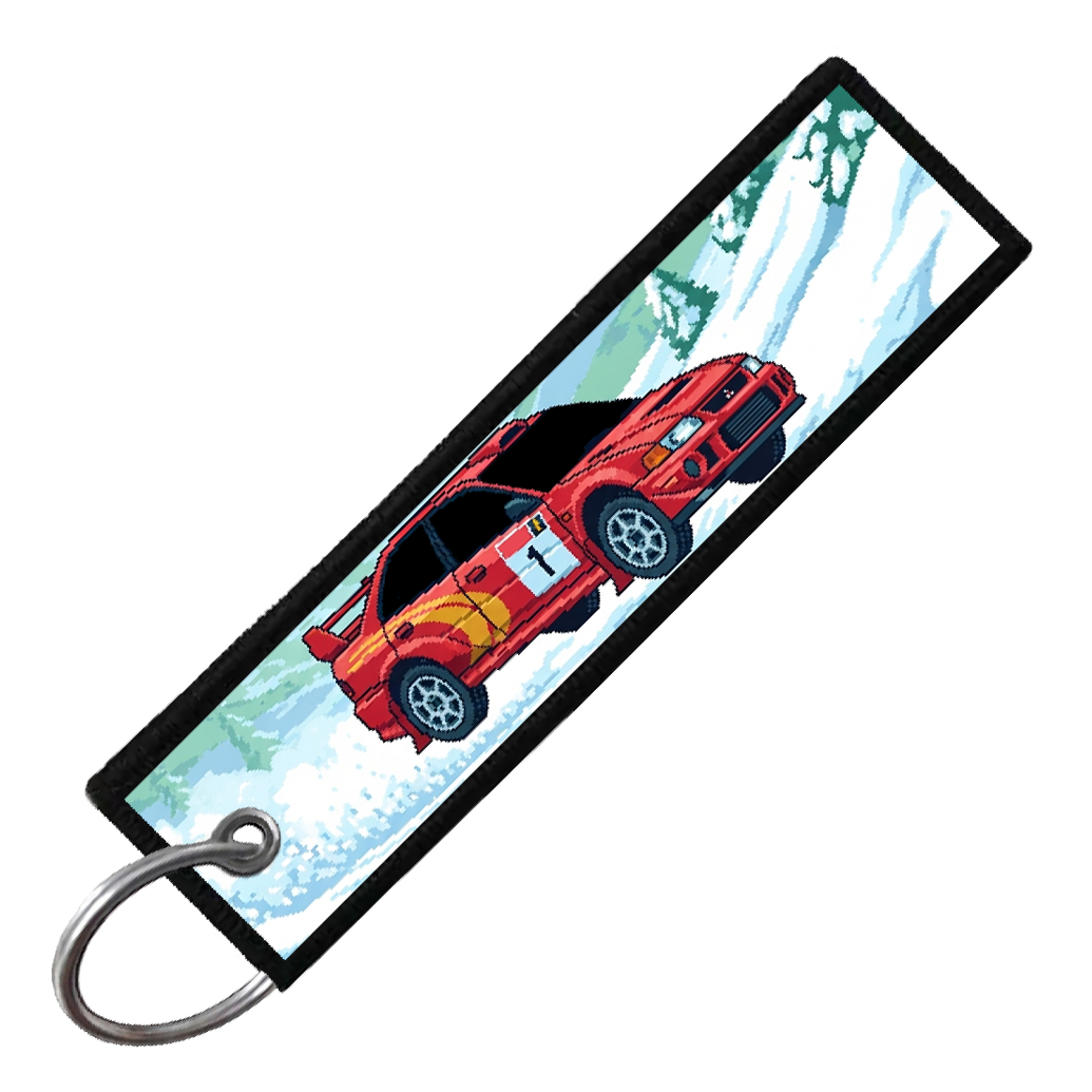 "EVO IV 8-BIT RALLY" CUSTOM KEY TAG