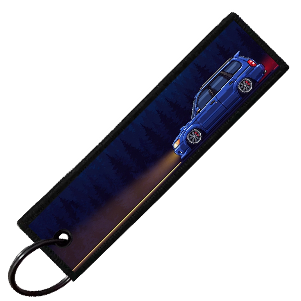 "FORESTER PIXEL SIDE PROFILES" CUSTOM KEY TAG