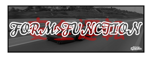 "FORM>FUNCTION" SLOGAN SLAP STICKER