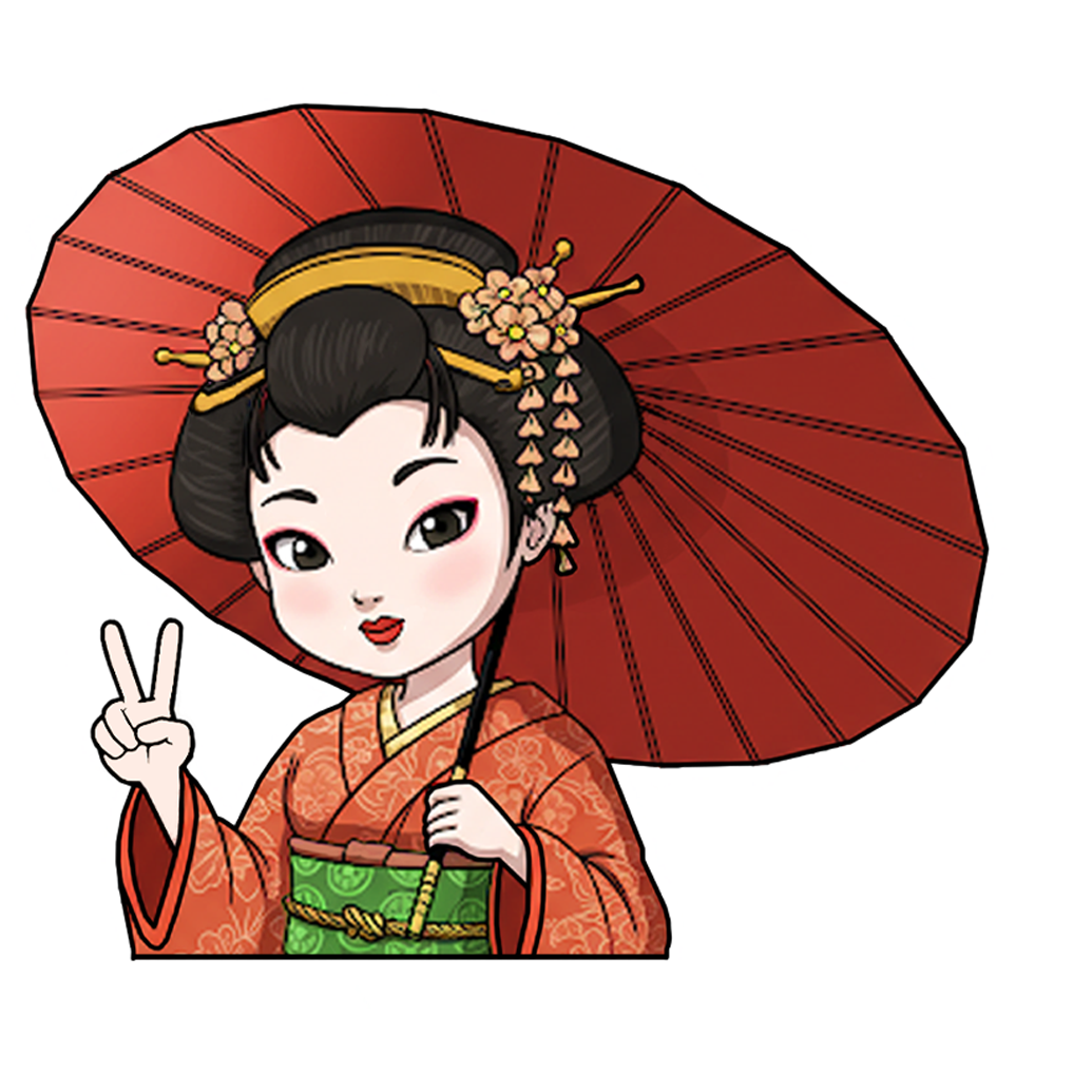 "GEISHA WITH UMBRELLA" JAPANESE CULTURE WINDOW PEEKERS