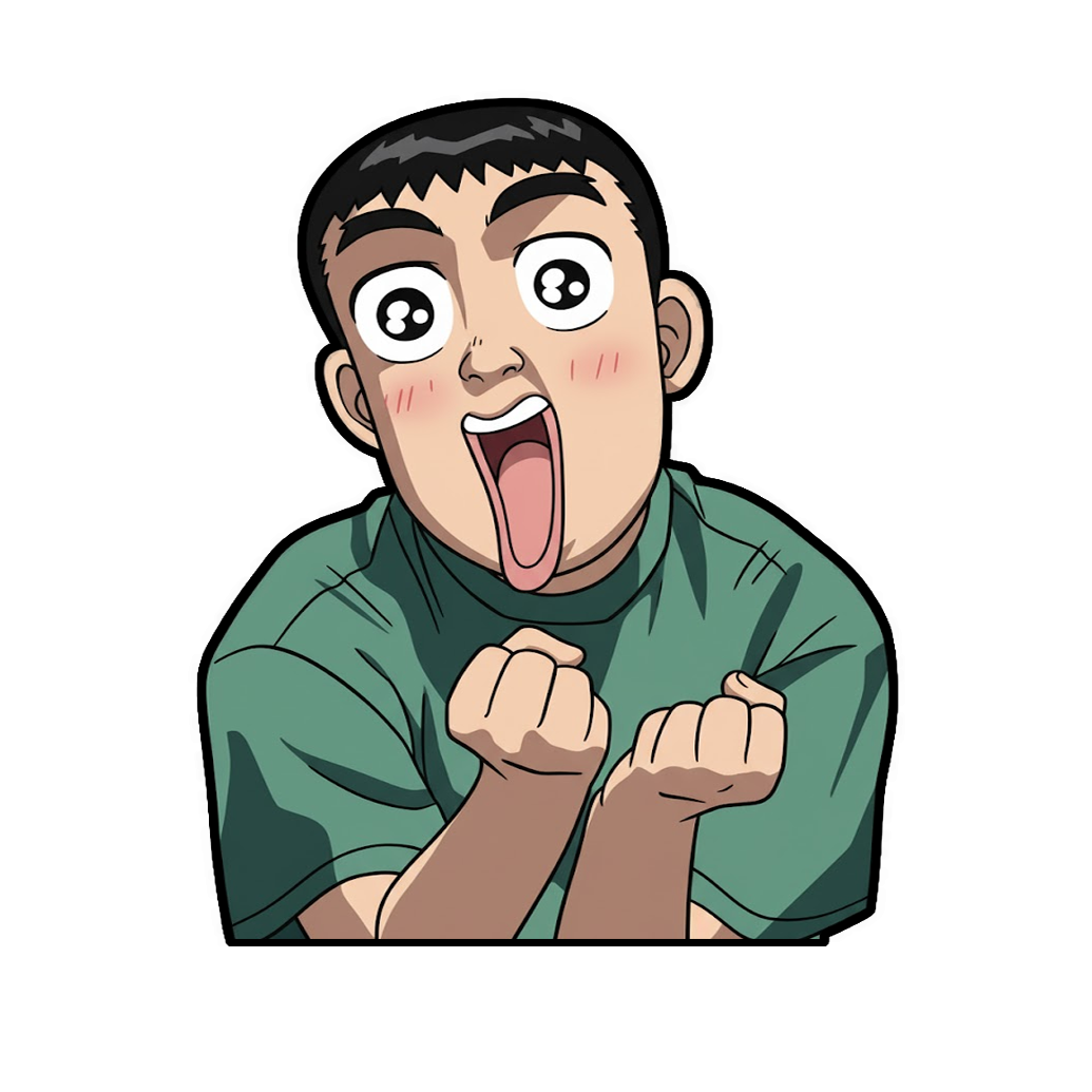 "ITSUKI EXCITED" WINDOW PEEKER