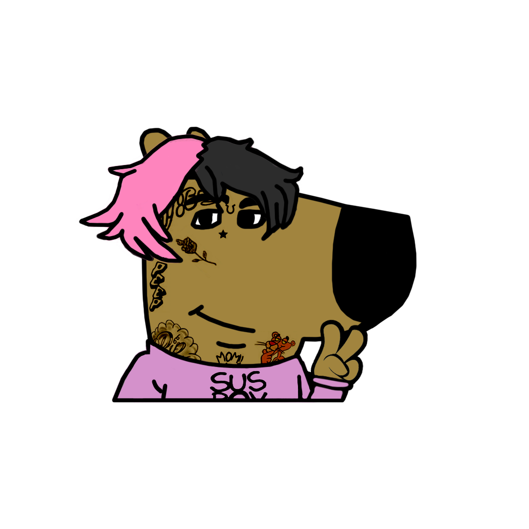 "LIL PEEP" CHILL GUY WINDOW PEEKER