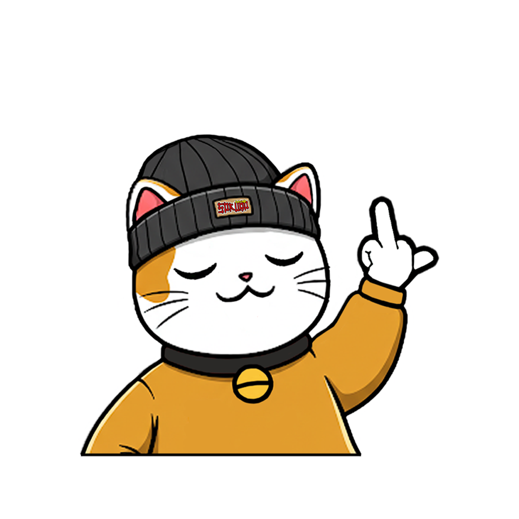 "LUCKY CAT WITH BEANIE" JAPANESE CULTURE WINDOW PEEKERS