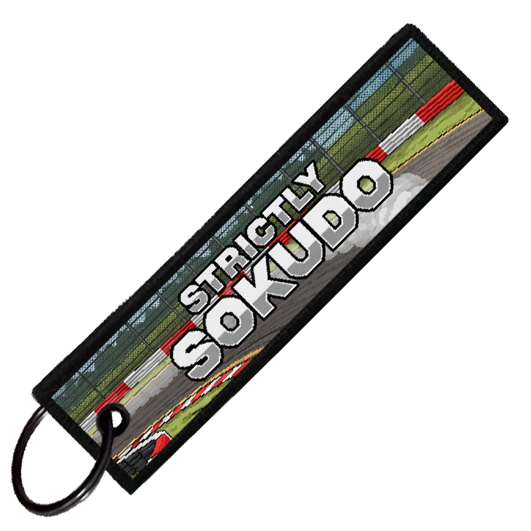 "OLD BRIDGE TOWNSHIP RACEWAY 8-BIT DRIFTERS" CUSTOM KEY TAG