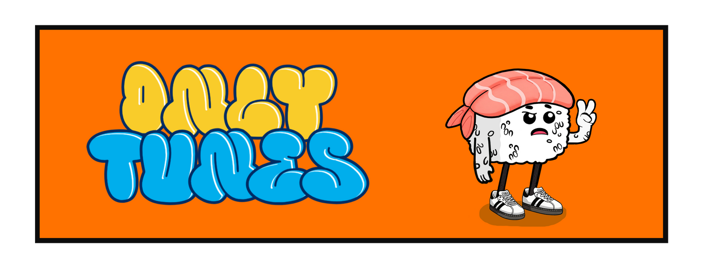 "ONLY TUNES" SUSHI SLAP STICKER