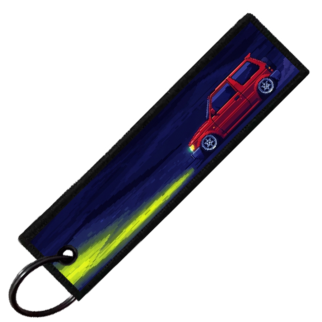 "PAJERO PIXEL SIDE PROFILES" CUSTOM KEY TAG