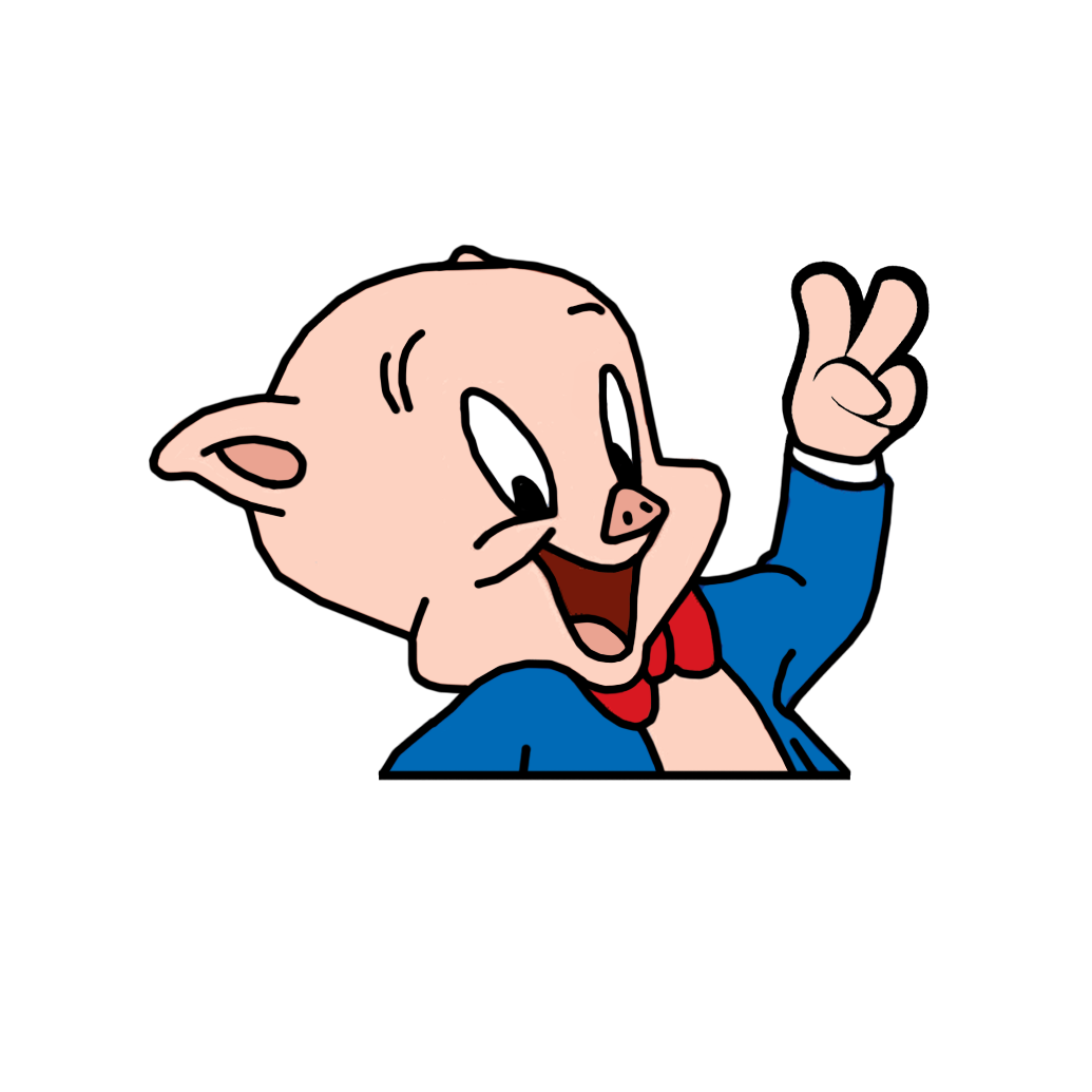 "PORKY PIG" LOONEY TUNES WINDOW PEEKER