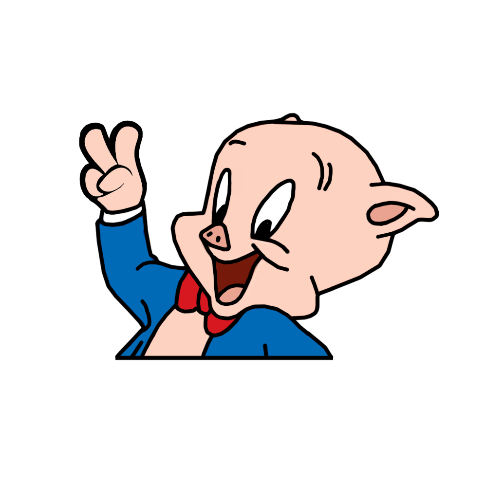 "PORKY PIG" LOONEY TUNES WINDOW PEEKER