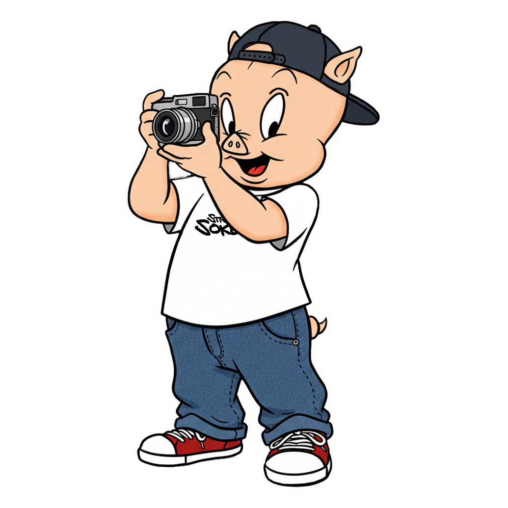 "PORKY MEDIA" LOONEY TUNES DECAL