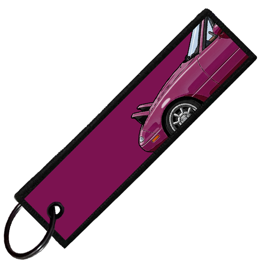 "PURPLE MIATA SIDE PROFILE" CUSTOM KEY TAG
