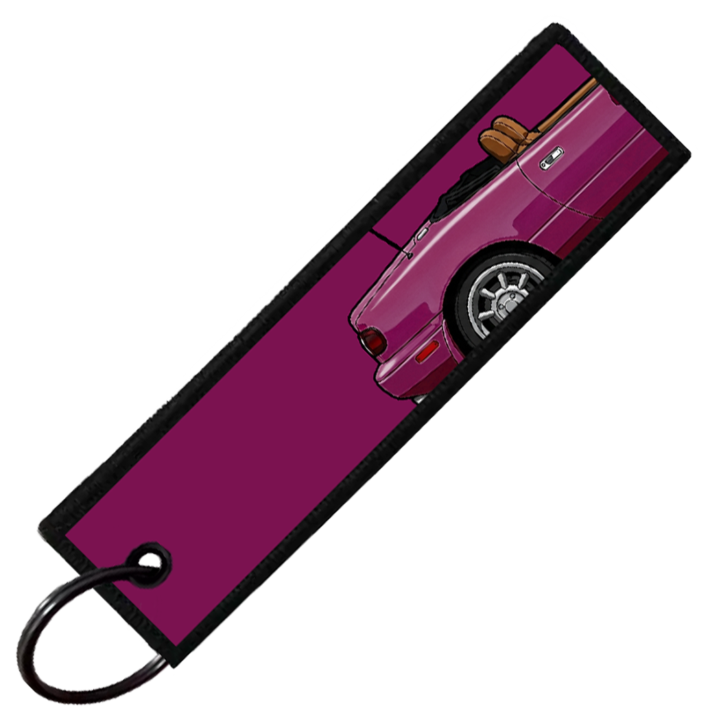 "PURPLE MIATA SIDE PROFILE" CUSTOM KEY TAG