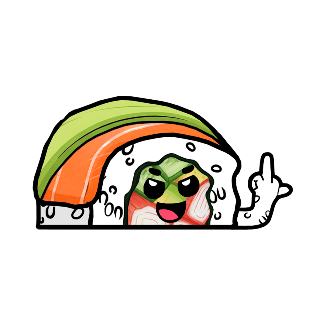 "RAINBOW ROLL" SUSHI WINDOW PEEKERS