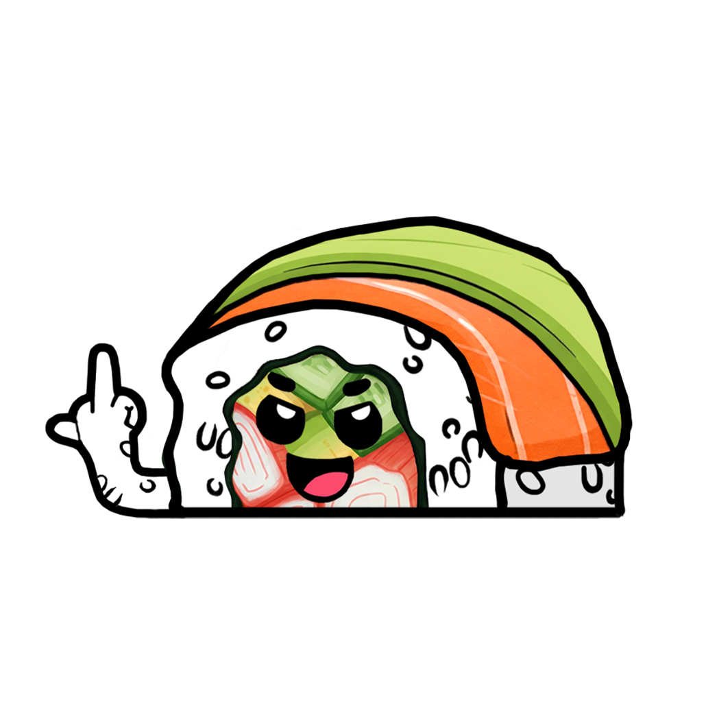 "RAINBOW ROLL" SUSHI WINDOW PEEKERS