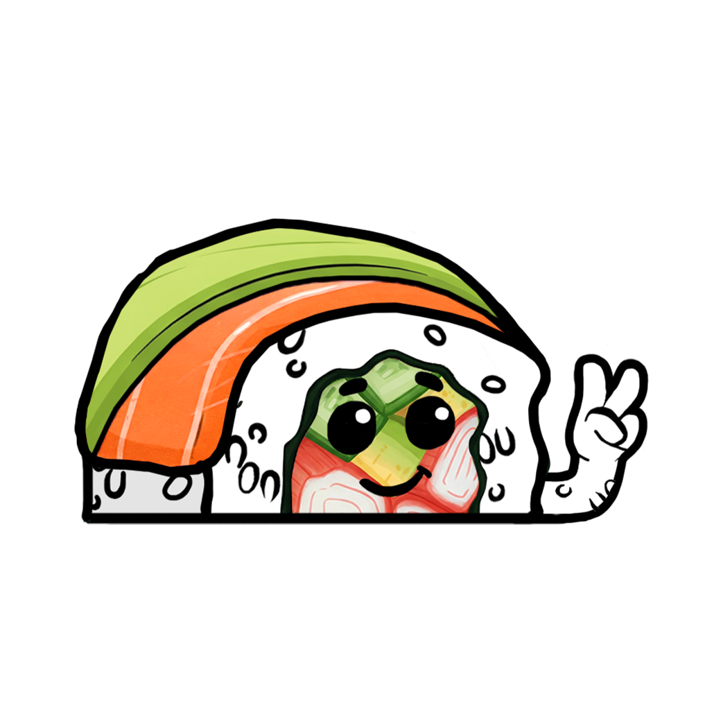 "RAINBOW ROLL" SUSHI WINDOW PEEKERS