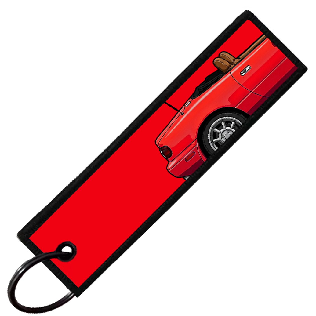 "RED MIATA SIDE PROFILE" CUSTOM KEY TAG