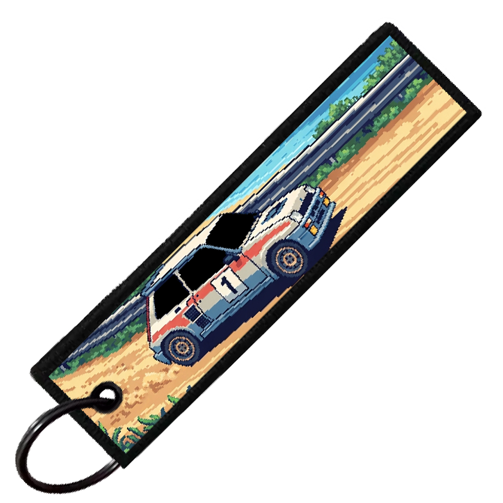 "RENAULT 5 TURBO 8-BIT RALLY" CUSTOM KEY TAG