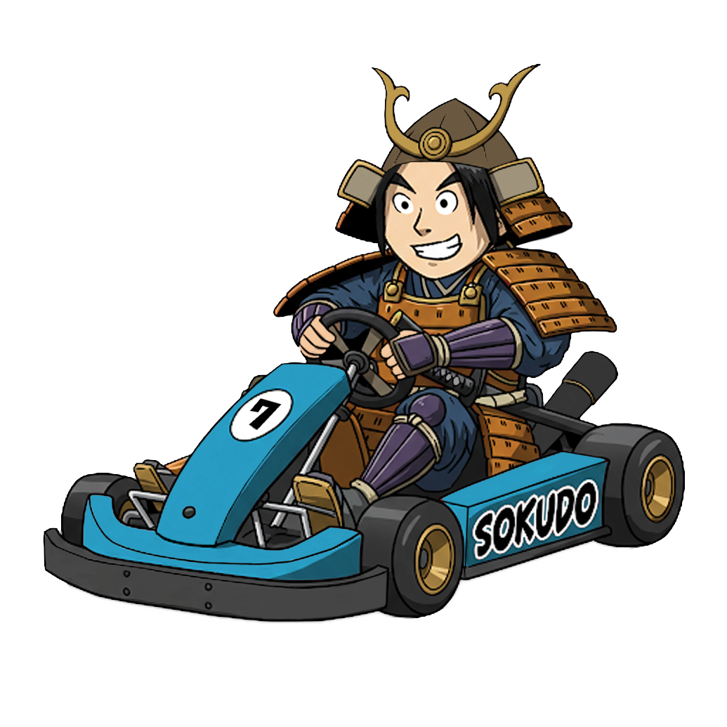 "BLUE GO KART" JAPANESE CULTURE DECALS