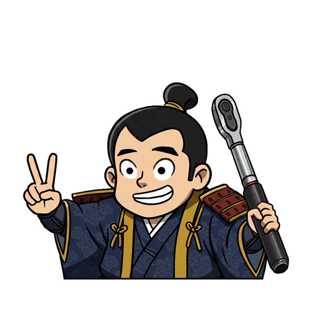 "SAMURAI WITH RATCHET" JAPANESE CULTURE WINDOW PEEKERS