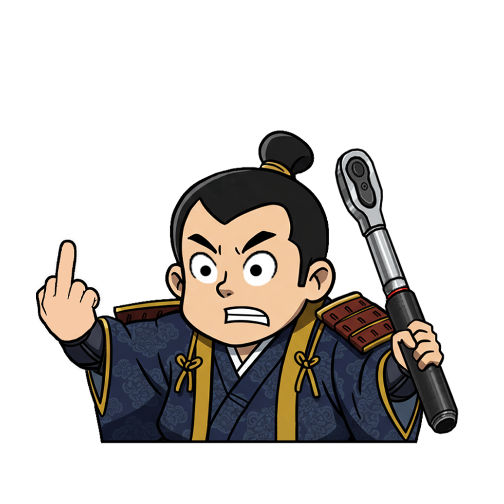 "SAMURAI WITH RATCHET" JAPANESE CULTURE WINDOW PEEKERS