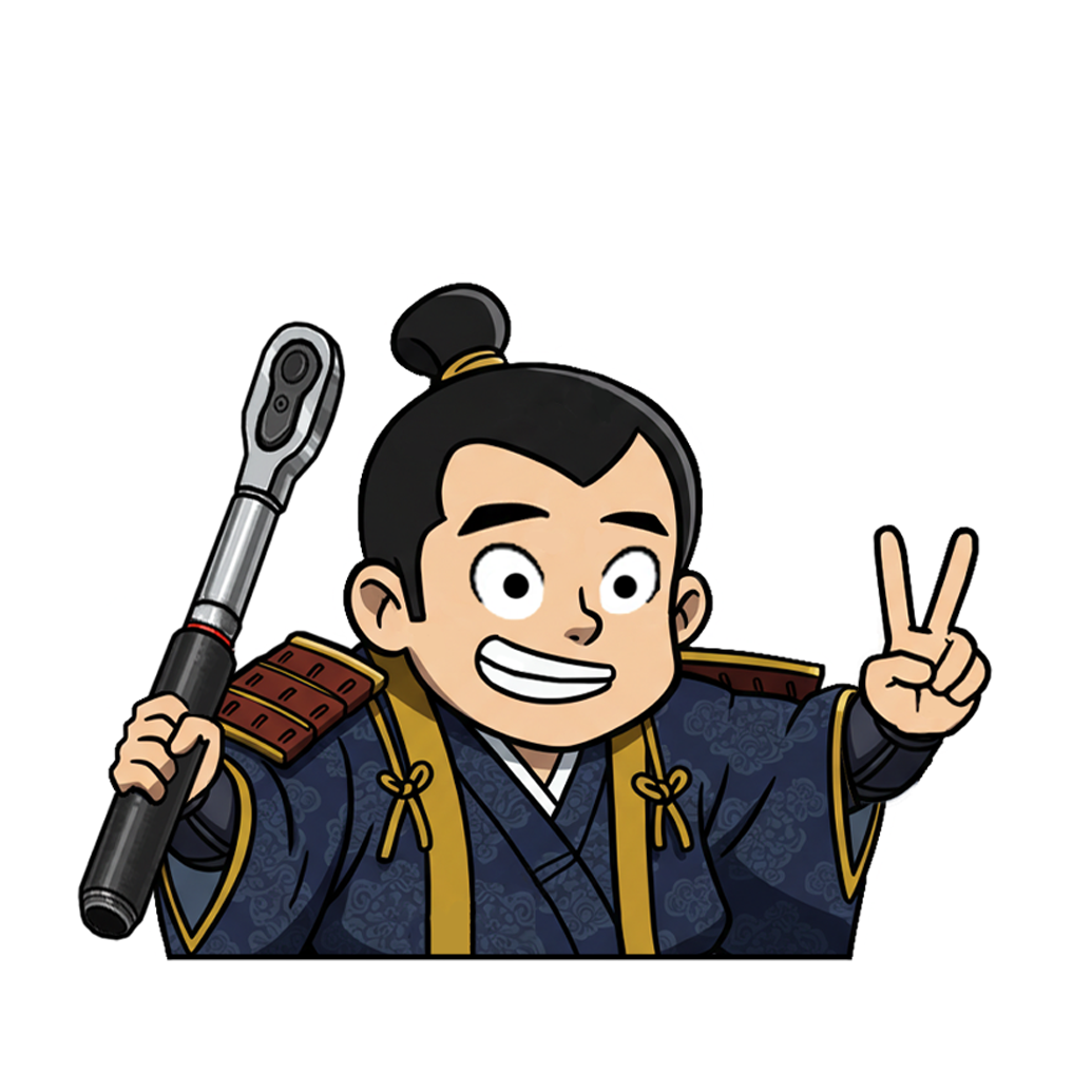 "SAMURAI WITH RATCHET" JAPANESE CULTURE WINDOW PEEKERS