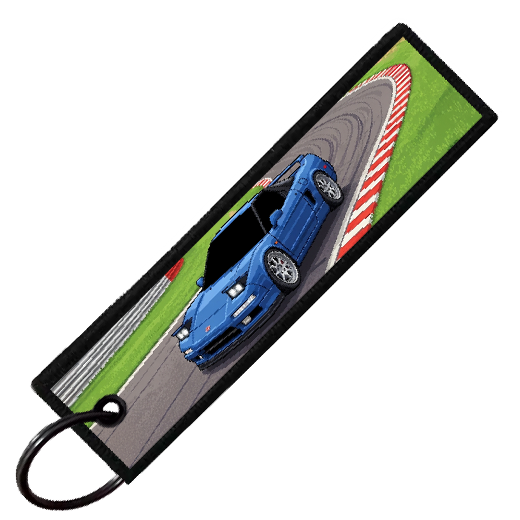 "SUZUKA CIRCUIT 8-BIT TRACK" CUSTOM KEY TAG