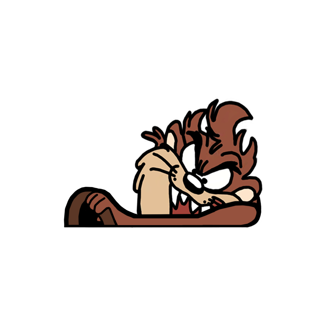 "TASMANIAN DEVIL" LOONEY TUNES MOBBIN PEEKER