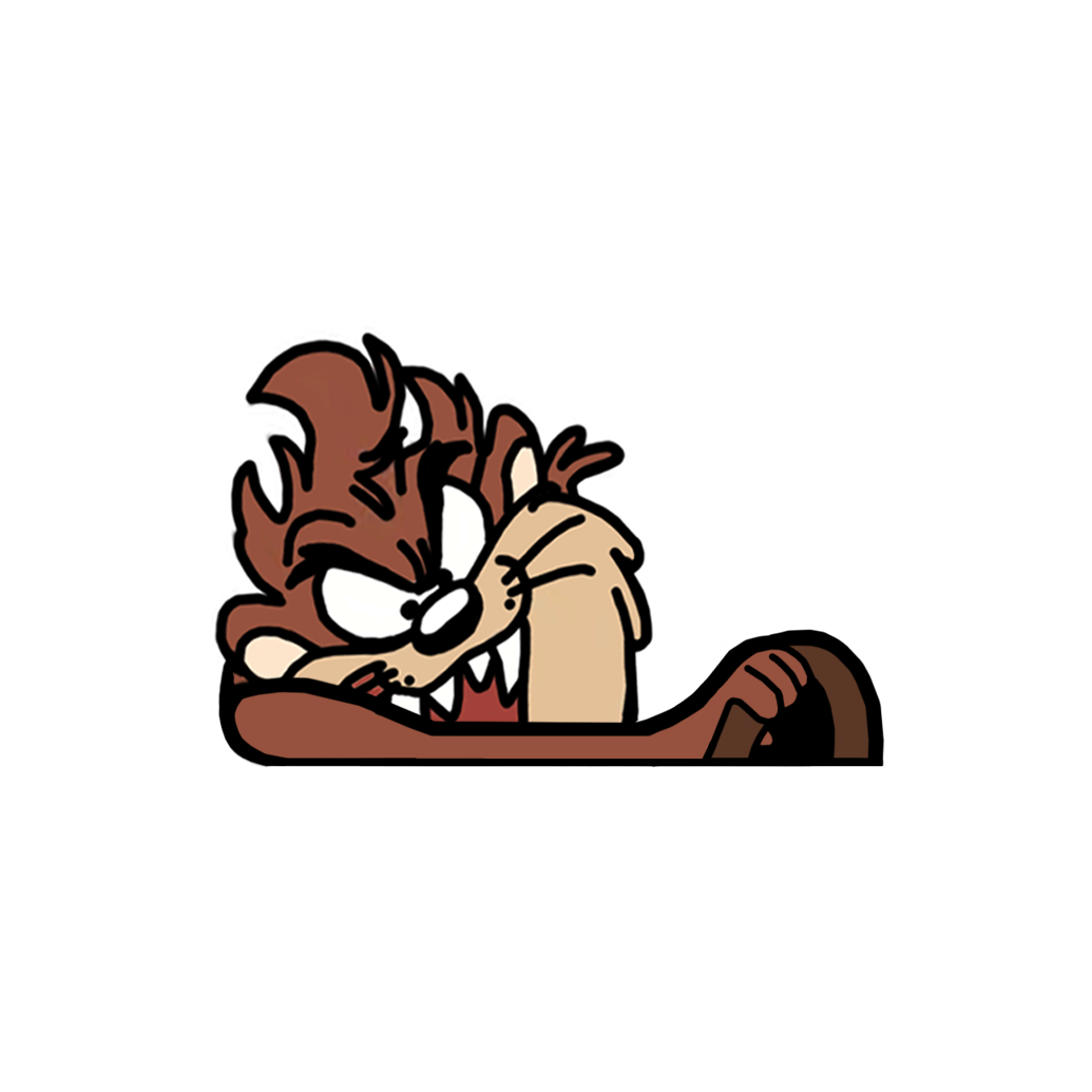 "TASMANIAN DEVIL" LOONEY TUNES MOBBIN PEEKER