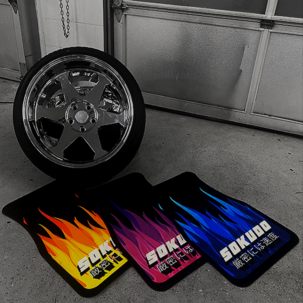 "BLUE INFERNO" FLOOR MATS
