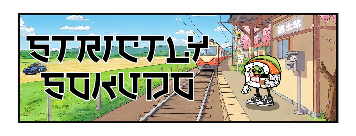 "TRAIN STOP" SUSHI SLAP STICKER
