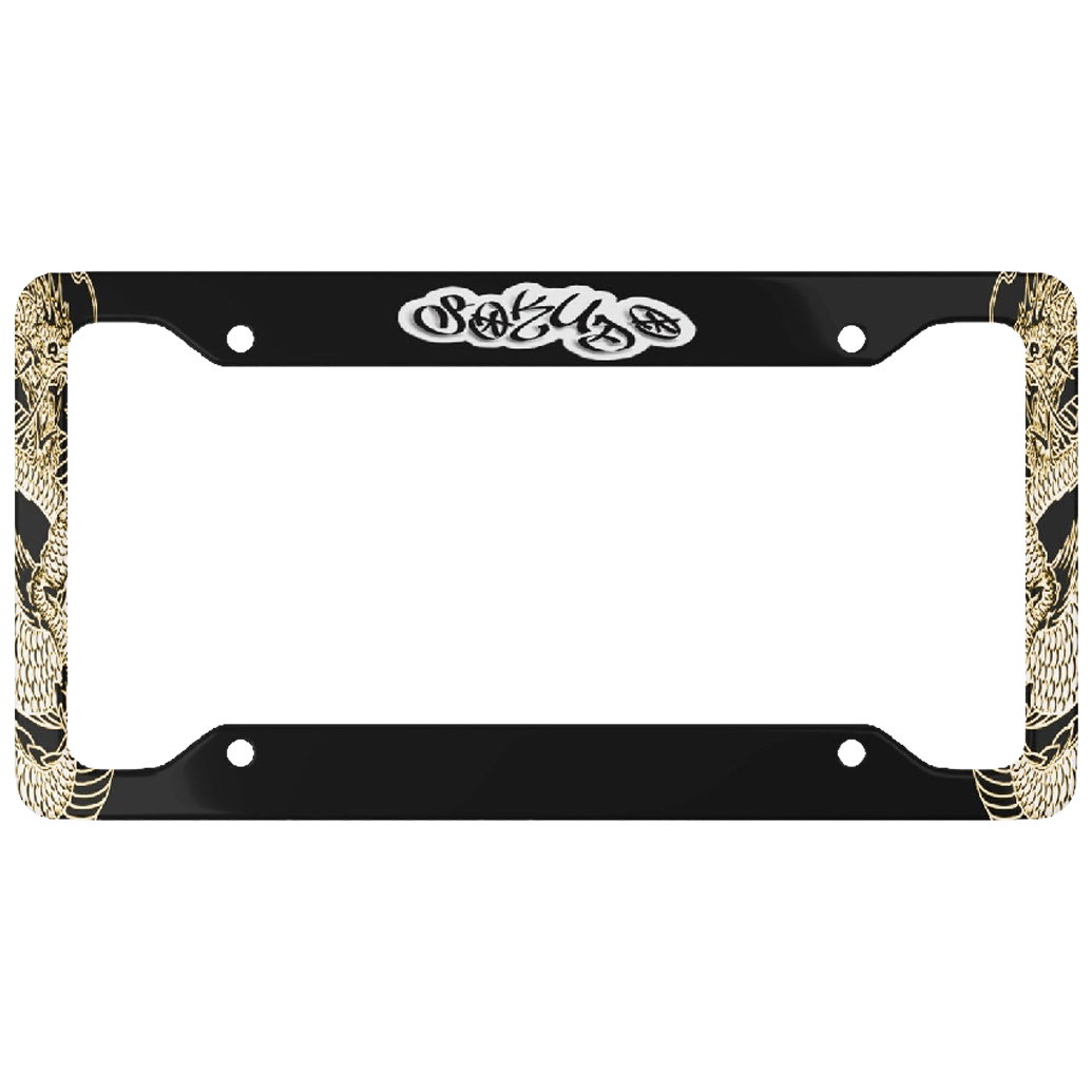 "YELLOW TATSU" License Plate Frame