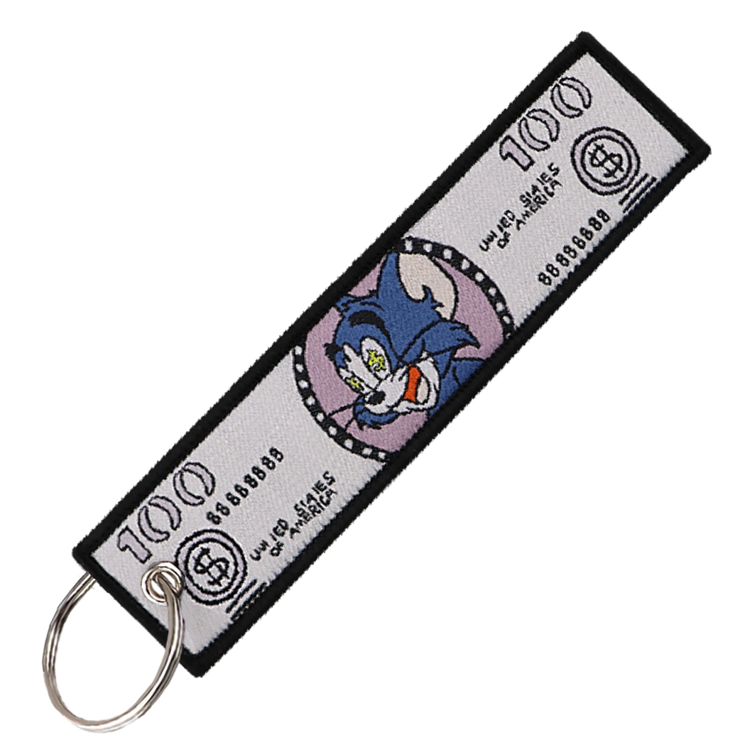 "Tom and Jerry Dollar Bill" Key Tag