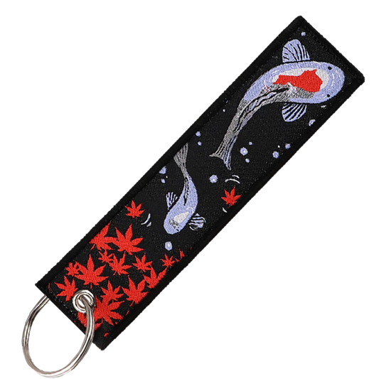 "BLACK KOI FISH" KEY TAG
