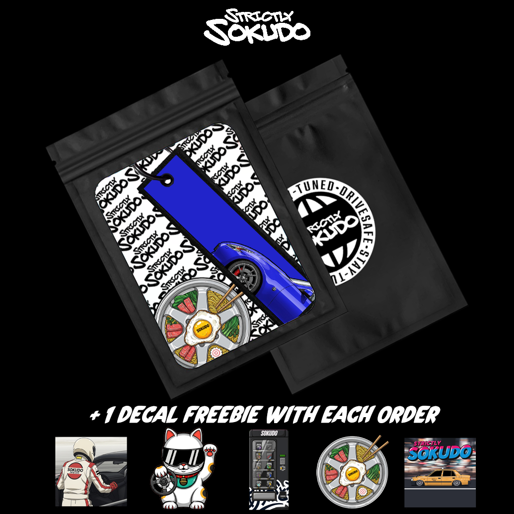 "WHITE WRX STI SIDE PROFILE" CUSTOM KEY TAG