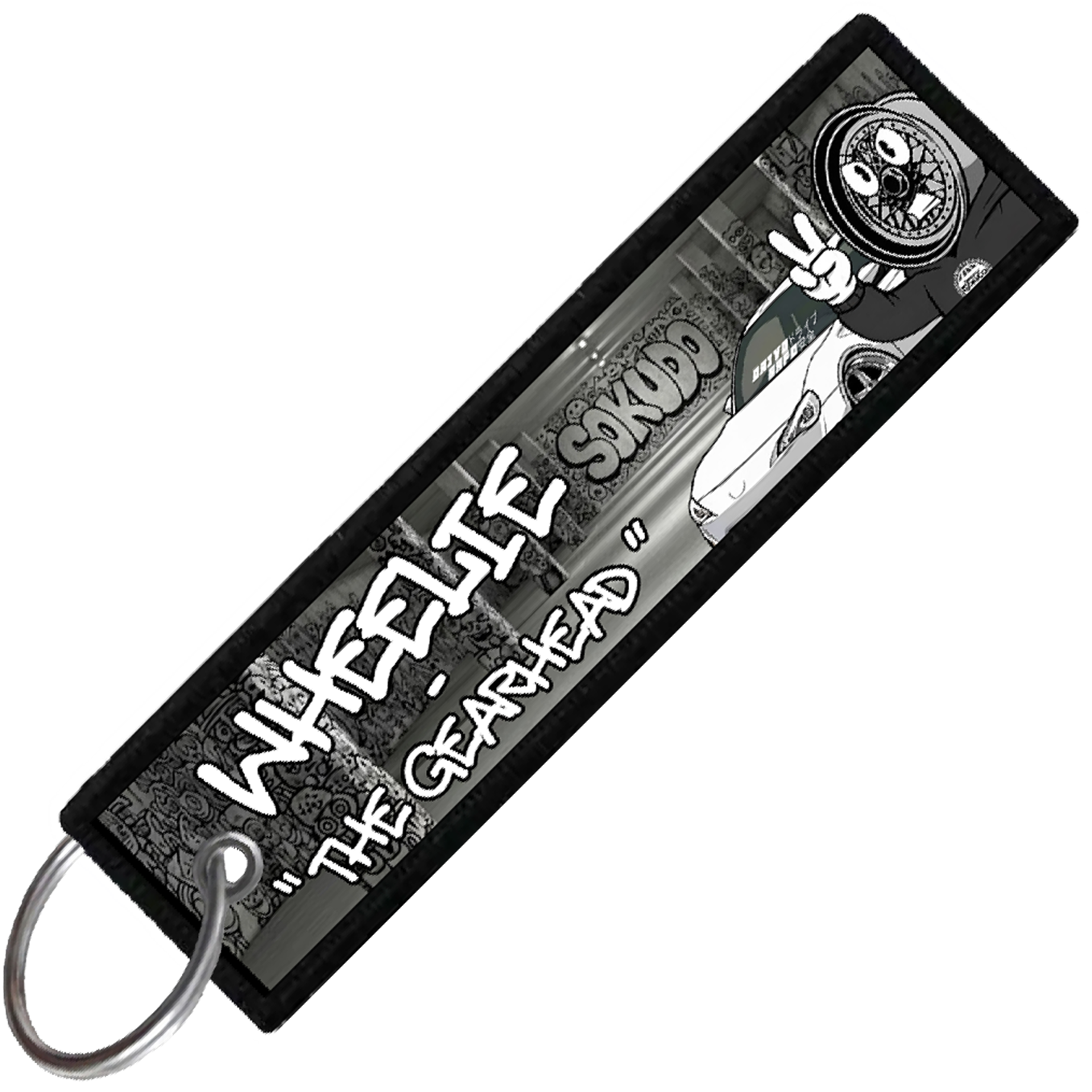 "WHEELIE PROFILE CARD" CUSTOM KEY TAG
