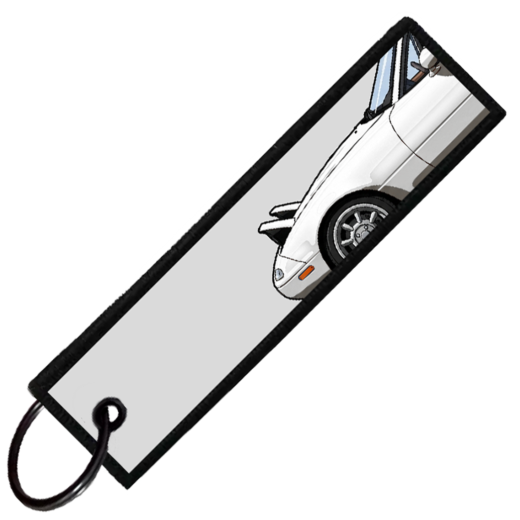 "WHITE MIATA SIDE PROFILE" CUSTOM KEY TAG