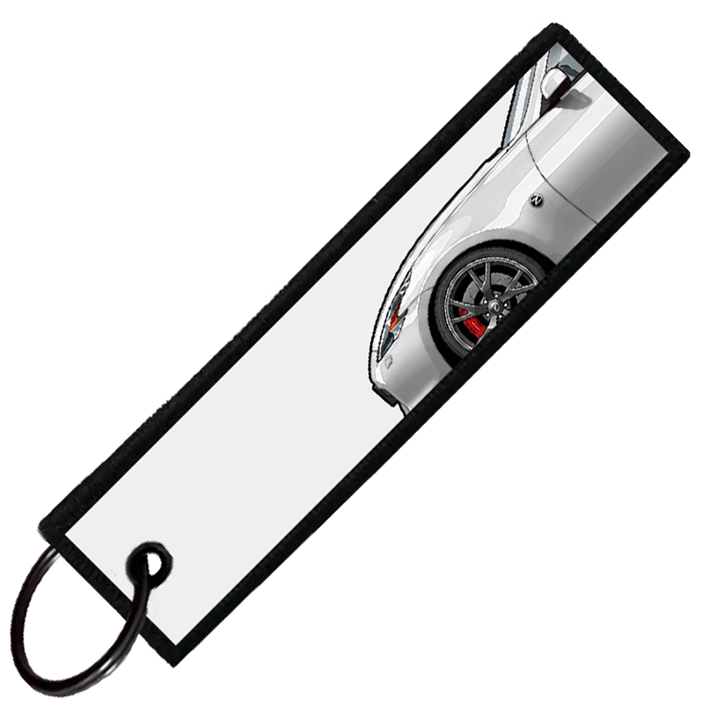 "WHITE 370Z SIDE PROFILE" CUSTOM KEY TAG