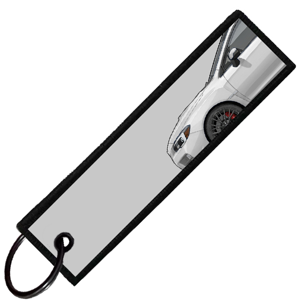 "WHITE WRX STI SIDE PROFILE" CUSTOM KEY TAG